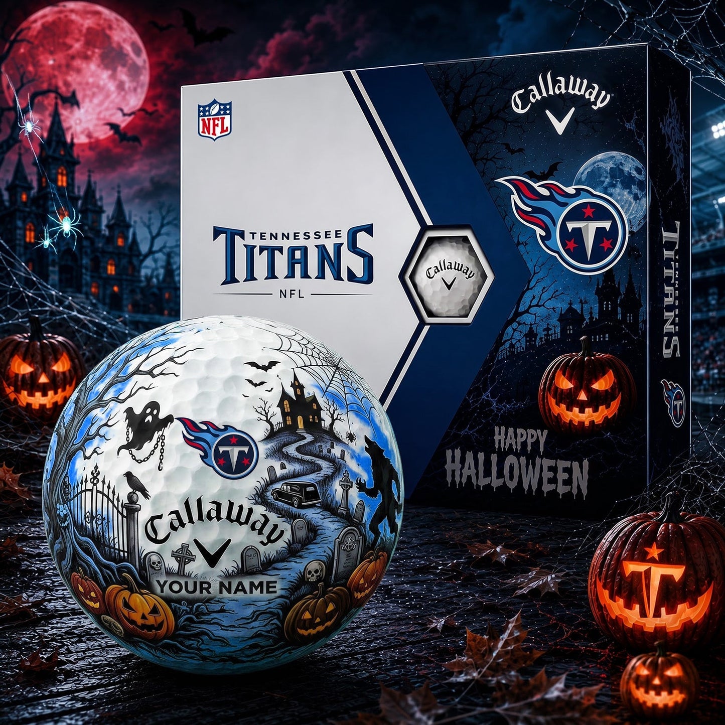 SIGNATURE NFL X TEN PERSONALIZED HALLOWEEN HAUNTED GOLF BALL – LIMITED EDITION