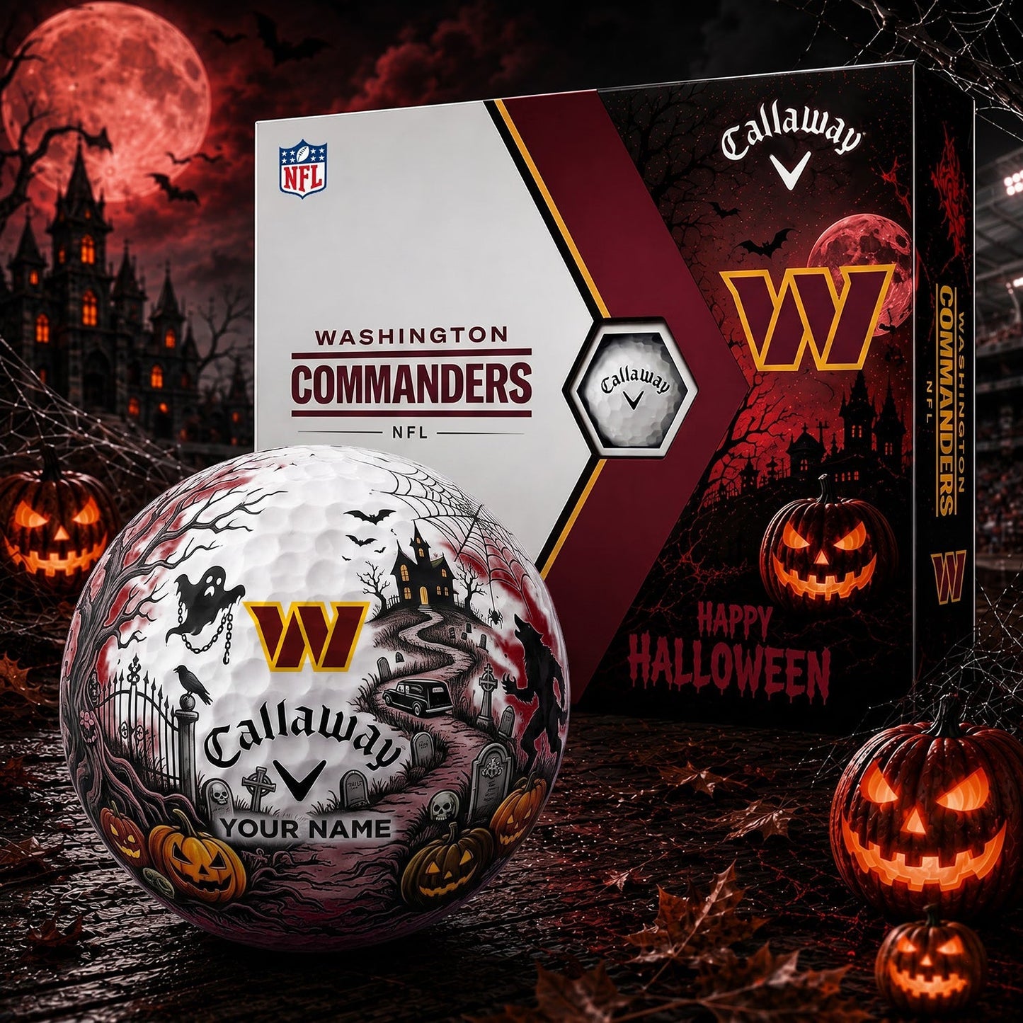 SIGNATURE NFL X WAS PERSONALIZED HALLOWEEN HAUNTED GOLF BALL – LIMITED EDITION