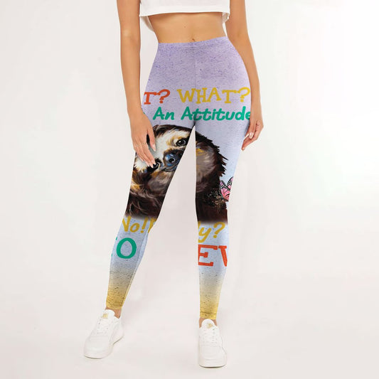 Sloth Have An Attitude Leggings | Yoga Pants For Women | Spanx Leggings | Leggings For Women