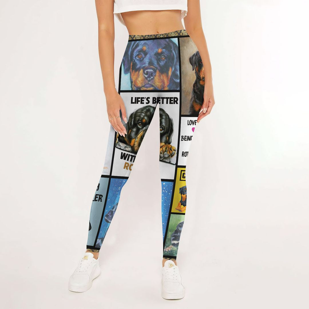 Rotweiller Leggings | Yoga Pants For Women | Spanx Leggings | Leggings For Women