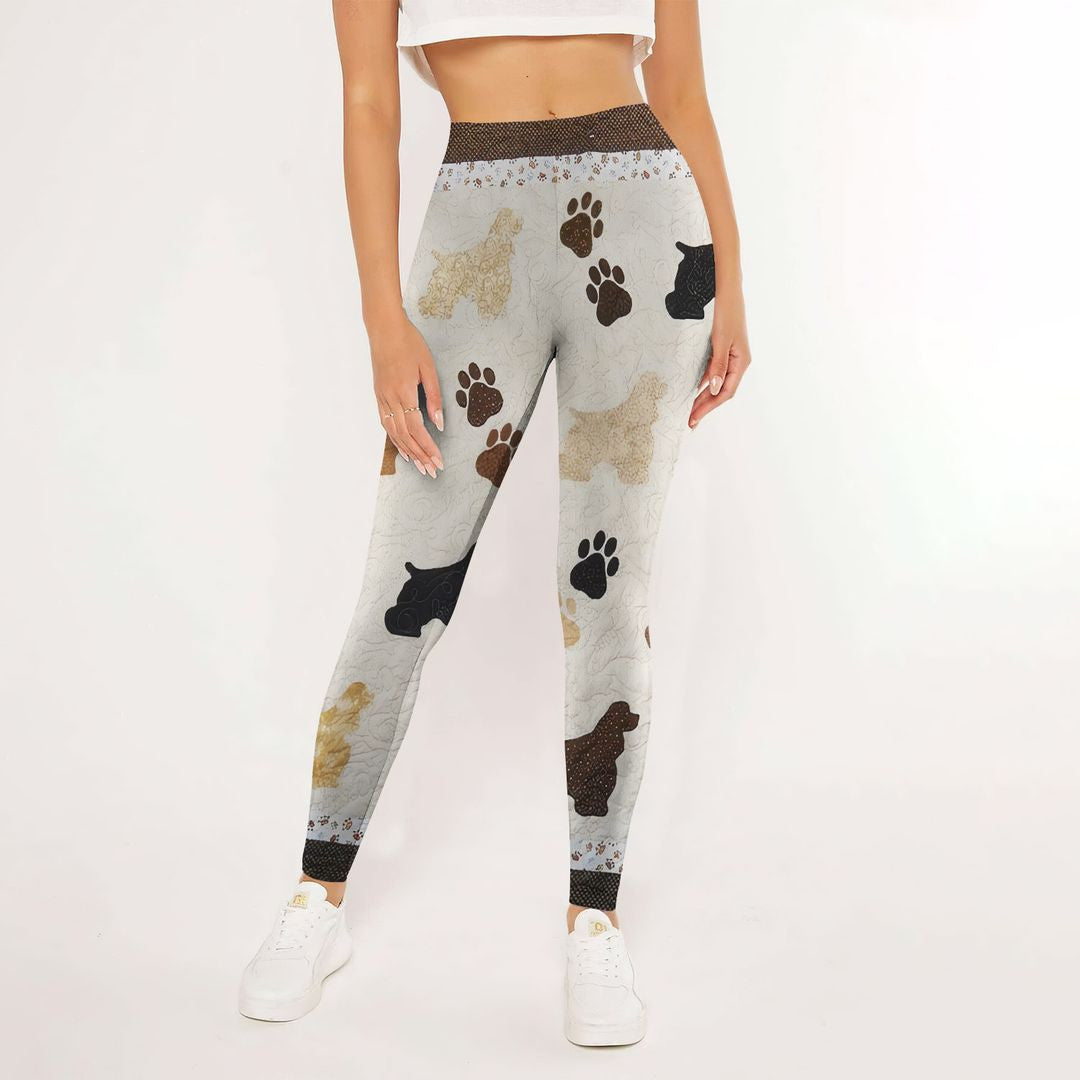 Cocker Spaniel Leggings | Yoga Pants For Women | Spanx Leggings | Leggings For Women