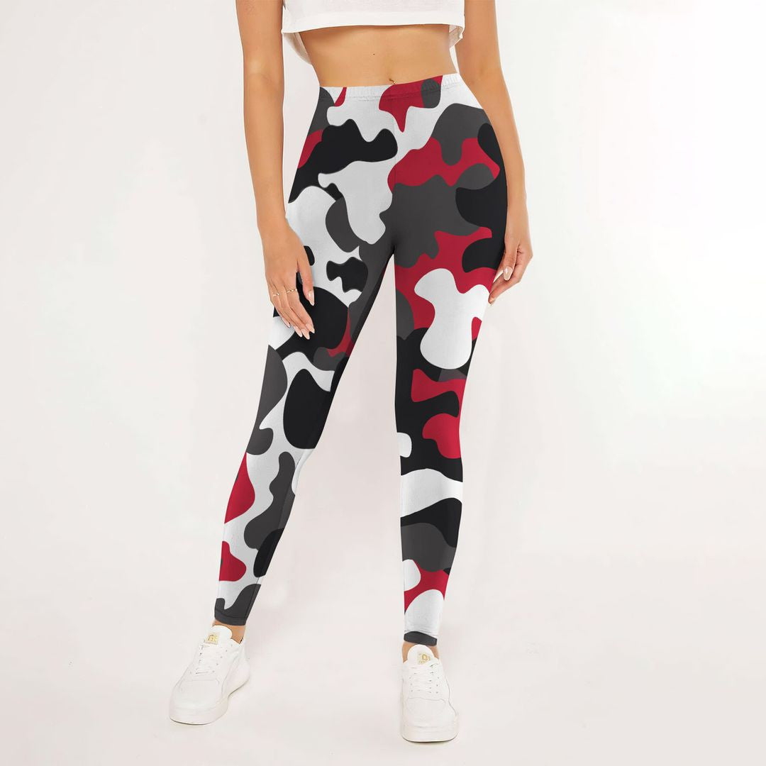 Red Snow Camouflage Leggings | Yoga Pants For Women | Spanx Leggings | Leggings For Women